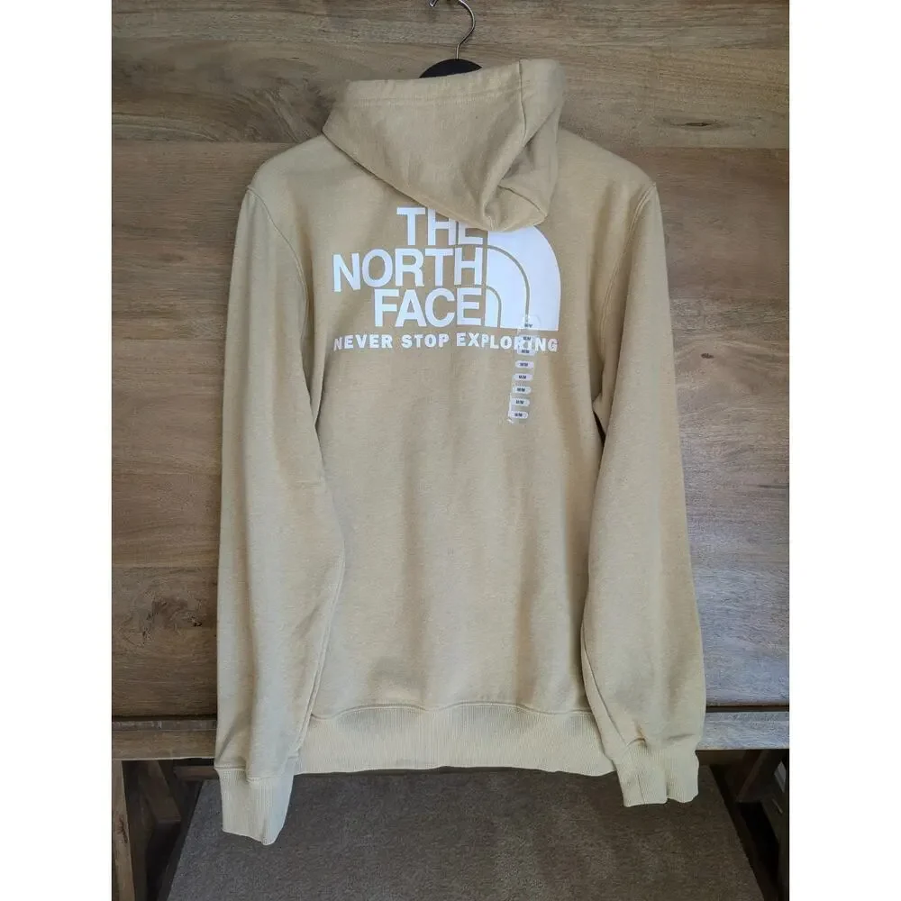 The North Face Hoodie Mens Medium Tan Fleece Lined Regular Fit Long Sleeve NWT